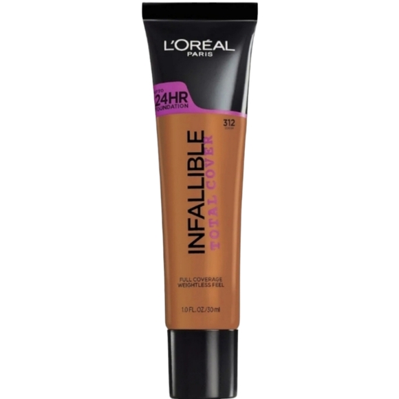 L'Oréal Paris Infallible Total Cover Foundation, 312 Cocoa 1 FL Oz - Picture 1 of 2